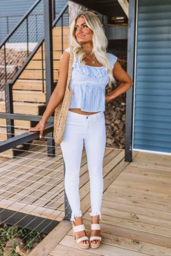 The Sloane High Waist Skinny In White