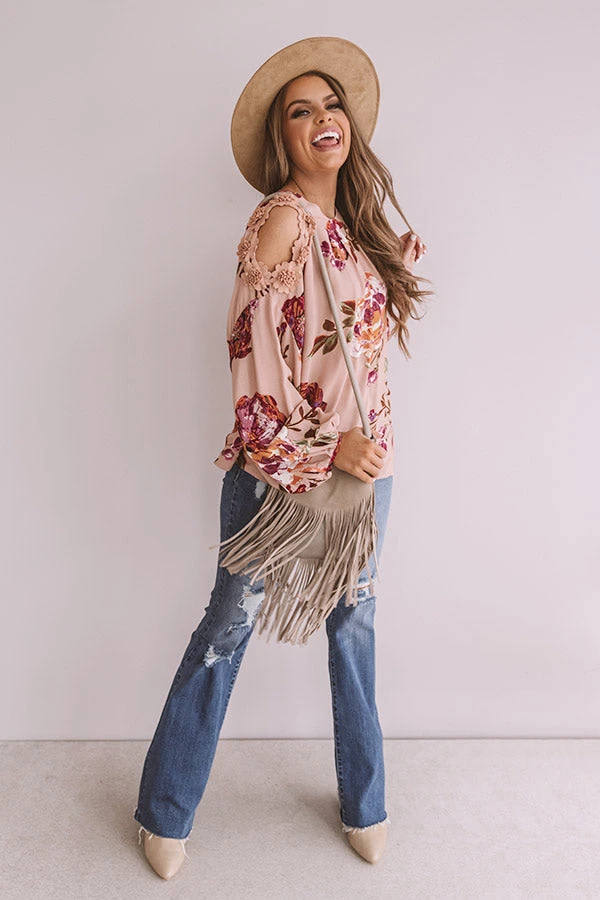 Floral Debut Shift Top In Blush 2 Floral Debut Shift Top In Blush - Image 2