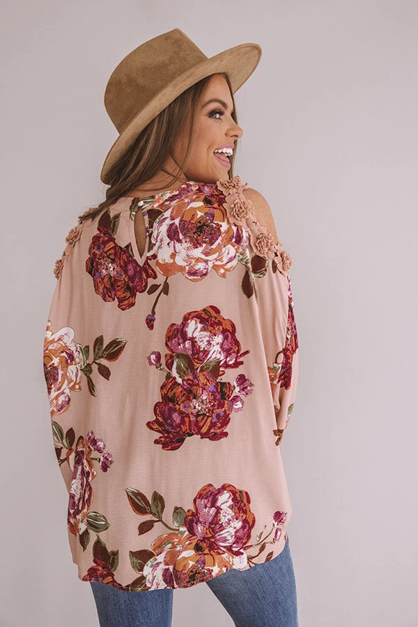 Floral Debut Shift Top In Blush 5 Floral Debut Shift Top In Blush - Image 5