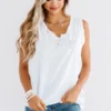 North Star Shift Top In White