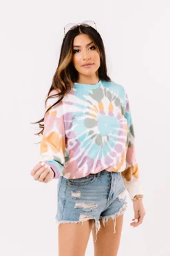 Stay Kind Tie Dye Sweater -Jacket and Coats Shop 2008104588000 2021022613494600 f700787astay kind tie dye sweater