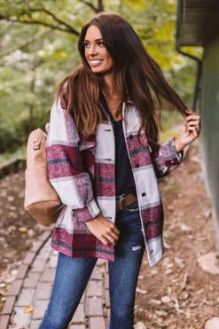 Redwoods Adventure Plaid Jacket In Wine 14 Redwoods Adventure Plaid Jacket In Wine -Jacket and Coats Shop 2008177581000 2020091416531300 32d03684redwoods adventure plaid jacket in wine