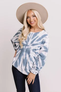 Comfort Zone Tie Dye Sweatshirt In Blue