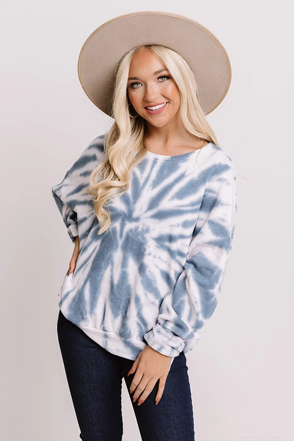 Comfort Zone Tie Dye Sweatshirt In Blue 1 Comfort Zone Tie Dye Sweatshirt In Blue