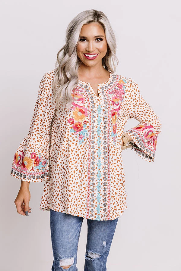 Flaunt It Embroidered Shift Top In Ivory 8 Flaunt It Embroidered Shift Top In Ivory - Image 8