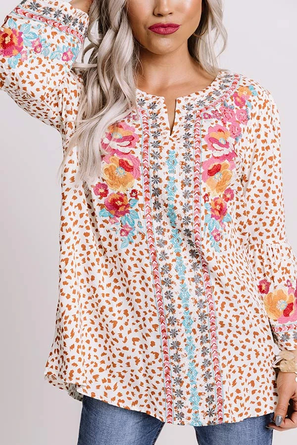 Flaunt It Embroidered Shift Top In Ivory 9 Flaunt It Embroidered Shift Top In Ivory - Image 9