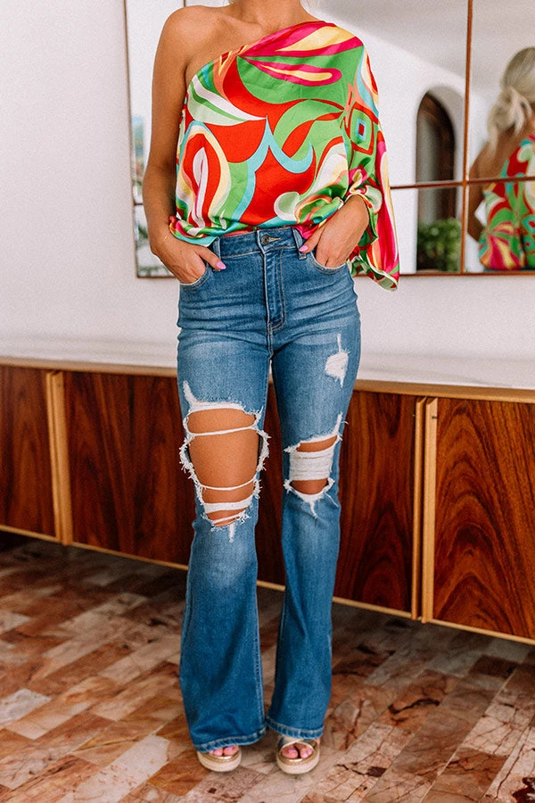 The Claire High Waist Distressed Flares 6 The Claire High Waist Distressed Flares - Image 6