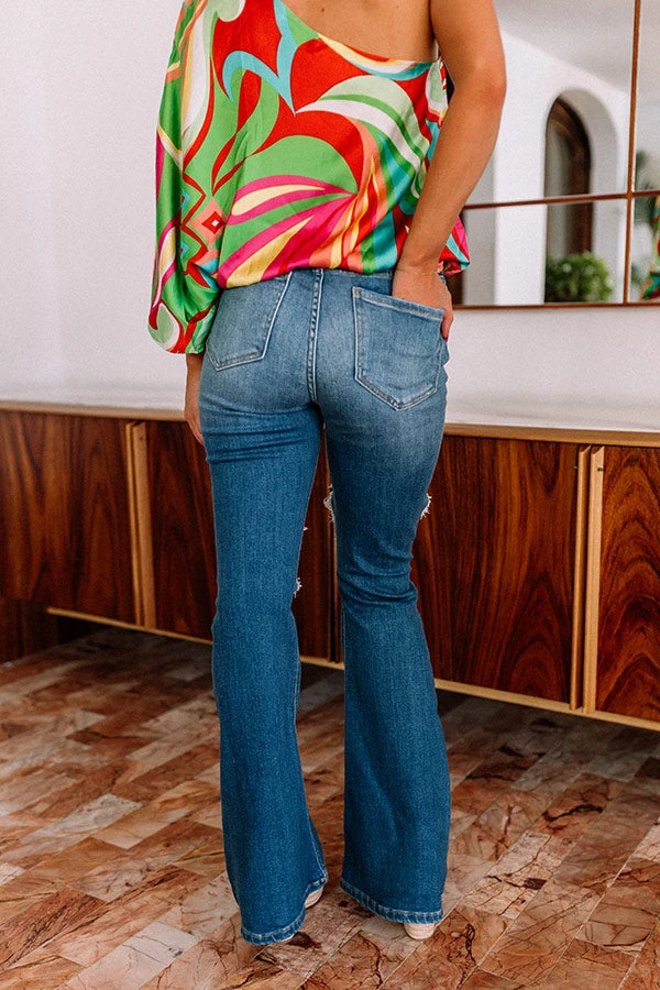 The Claire High Waist Distressed Flares 8 The Claire High Waist Distressed Flares - Image 8