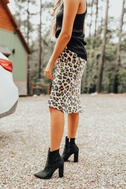 Coffee Until Cocktails Satin Midi In Leopard Champagne -Jacket and Coats Shop 2009118454000 2020092817041400 c1c3ede4sample product