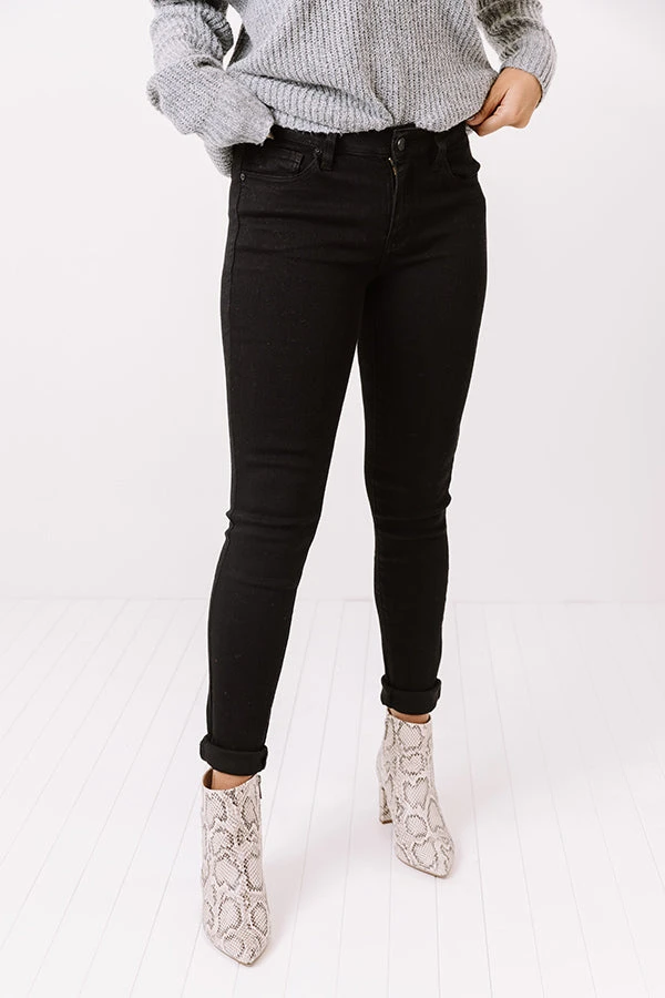 The Parker Midrise Skinny In Black 2 The Parker Midrise Skinny In Black - Image 2