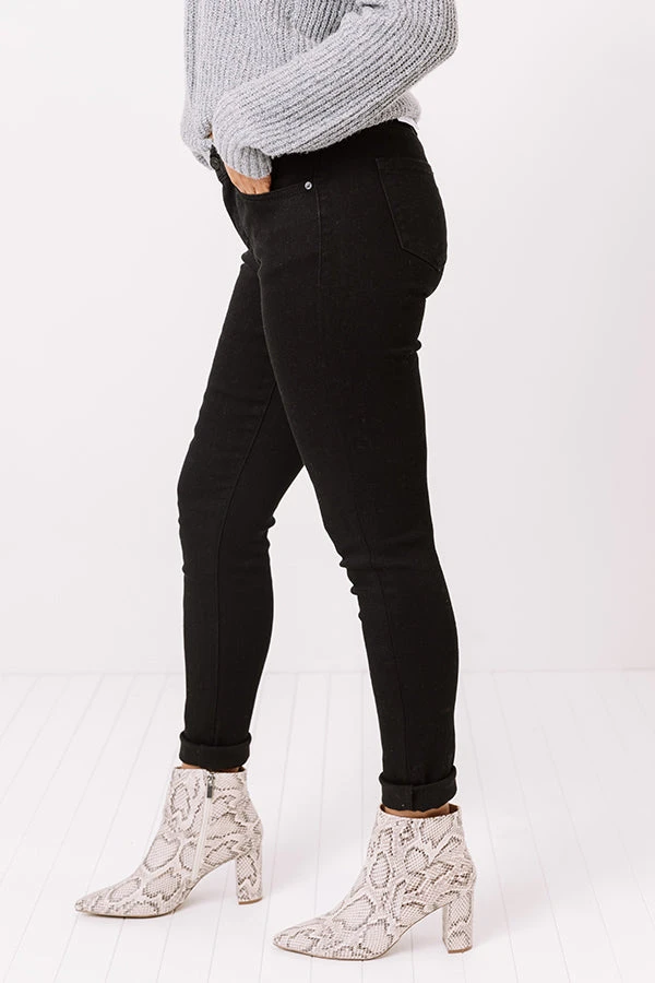 The Parker Midrise Skinny In Black 3 The Parker Midrise Skinny In Black - Image 3