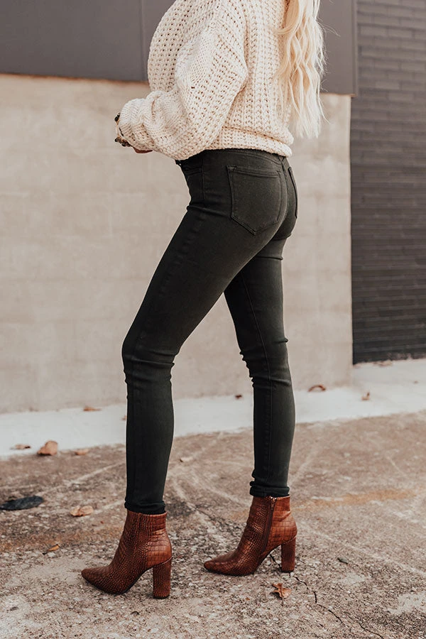 The Cress High Waist Skinny In Olive 3 The Cress High Waist Skinny In Olive - Image 3