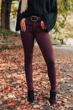 The Cress High Waist Skinny In Windsor Wine