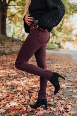 The Cress High Waist Skinny In Windsor Wine -Jacket and Coats Shop 2010158612000 2020102713242700 d8805c48newproduct