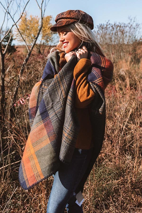 Roman Holiday Plaid Poncho 6 Roman Holiday Plaid Poncho - Image 6