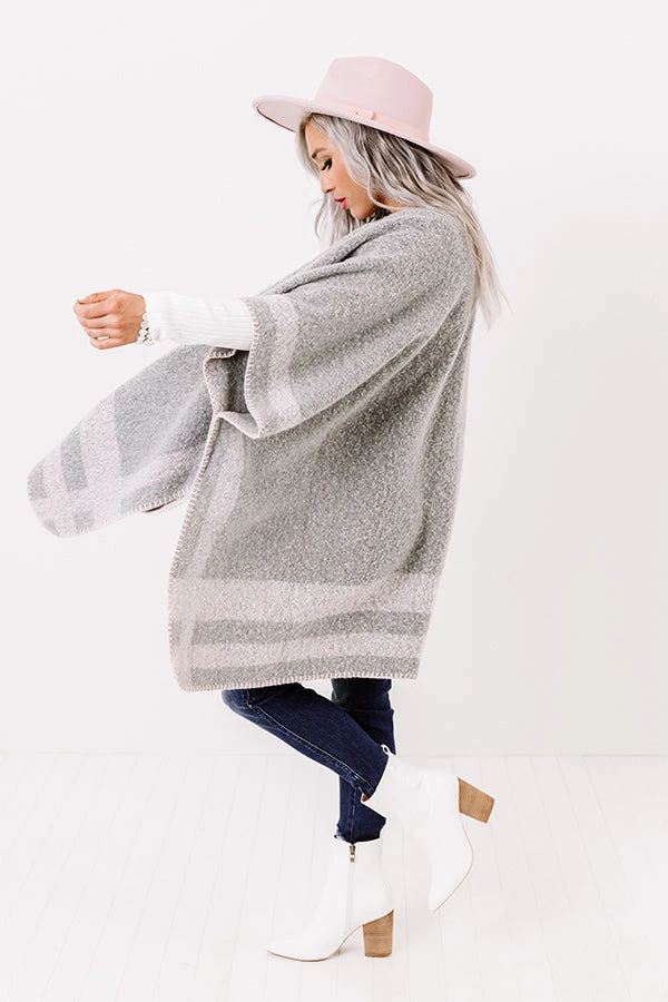 Distance To Denver Poncho In Grey 4 Distance To Denver Poncho In Grey - Image 4