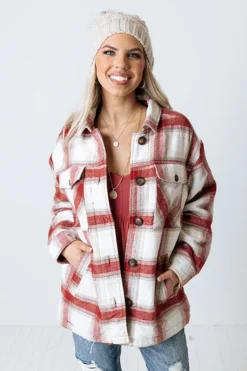 Cozy Up In Carolina Plaid Jacket In Aurora Red 10 Cozy Up In Carolina Plaid Jacket In Aurora Red -Jacket and Coats Shop 2011028248000 2021111111281000 68f54d9acozy up in carolina plaid jacket in aurora red