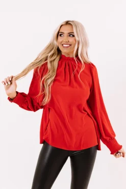 Socialite In The City Shift Top In Scarlet