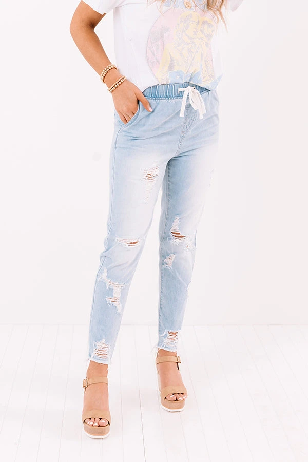 The Sabrina High Waist Distressed Relaxed Skinny In Light Wash 1 The Sabrina High Waist Distressed Relaxed Skinny In Light Wash