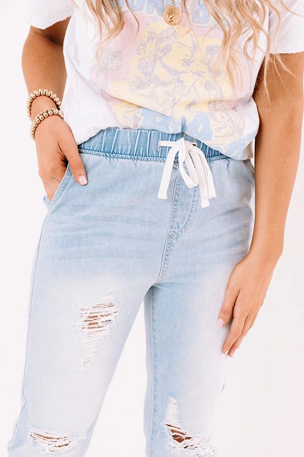 The Sabrina High Waist Distressed Relaxed Skinny In Light Wash 3 The Sabrina High Waist Distressed Relaxed Skinny In Light Wash - Image 3