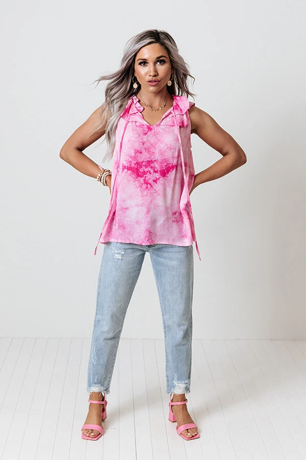 Sweet On Summer Tie Dye Shift Top In Pink 2 Sweet On Summer Tie Dye Shift Top In Pink - Image 2