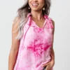 Sweet On Summer Tie Dye Shift Top In Pink