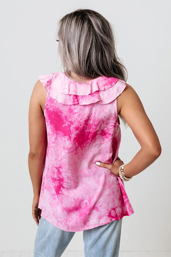 Sweet On Summer Tie Dye Shift Top In Pink 3 Sweet On Summer Tie Dye Shift Top In Pink - Image 3