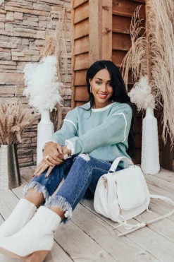 Upstate Weather Sweater In Aqua -Jacket and Coats Shop 2107268589000 2021081713400900 d02a11a4upstate weather sweater in aqua