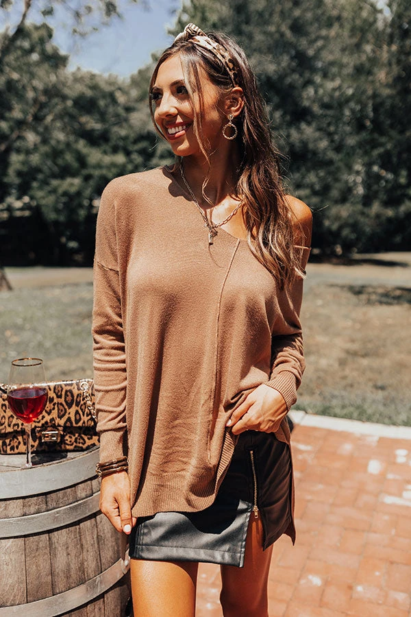 Napa Chill Shift Sweater In Dark Camel 4 Napa Chill Shift Sweater In Dark Camel - Image 4