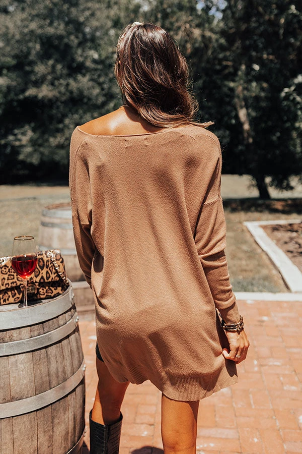 Napa Chill Shift Sweater In Dark Camel 5 Napa Chill Shift Sweater In Dark Camel - Image 5