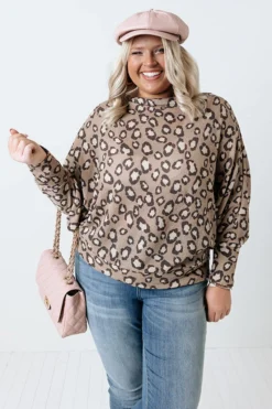 Sneak Away Leopard Shift Top Curves