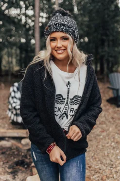 Fond Memories Sherpa Jacket In Black -Jacket and Coats Shop 2108235712000 2021093012545900 d779b319fond memories sherpa jacket in black