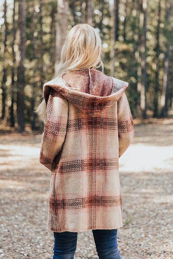 Autumn Woods Plaid Coat In Blush 7 Autumn Woods Plaid Coat In Blush - Image 7