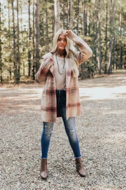 Autumn Woods Plaid Coat In Blush 10 Autumn Woods Plaid Coat In Blush -Jacket and Coats Shop 2108309552000 2021092309142400 c3b06e5aautumn woods plaid coat in blush