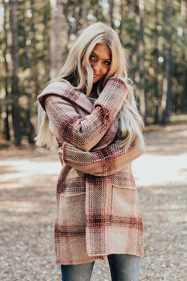 Autumn Woods Plaid Coat In Blush 1 Autumn Woods Plaid Coat In Blush