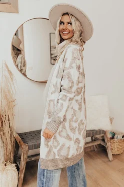 Northern Chill Leopard Cardigan In Ivory -Jacket and Coats Shop 2109025317000 2021092713572000 5a97eb8enorthern chill leopard cardigan in ivory