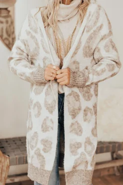 Northern Chill Leopard Cardigan In Ivory -Jacket and Coats Shop 2109025317000 2021092713572000 8de11393northern chill leopard cardigan in ivory