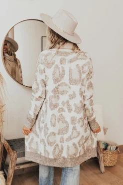 Northern Chill Leopard Cardigan In Ivory -Jacket and Coats Shop 2109025317000 2021092713572000 ff35c900northern chill leopard cardigan in ivory