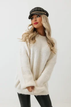 S'mores And Cozy Knit Sweater In Ivory
