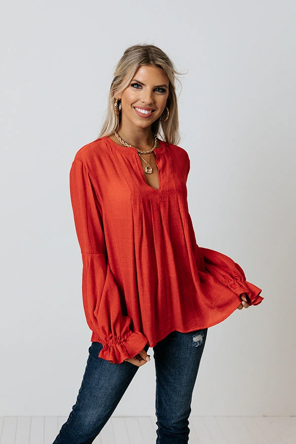 Santa Cruz Chic Shift Top In Tangerine 1 Santa Cruz Chic Shift Top In Tangerine