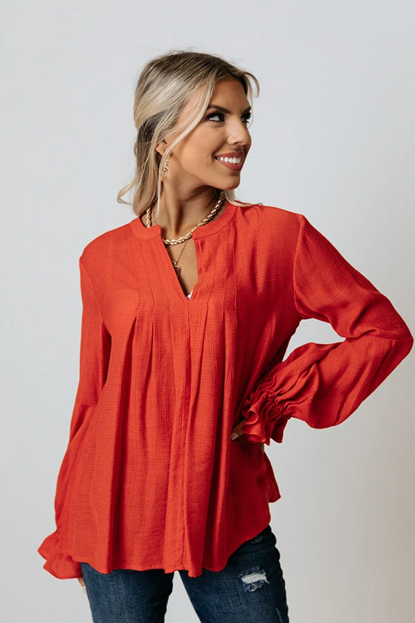 Santa Cruz Chic Shift Top In Tangerine 3 Santa Cruz Chic Shift Top In Tangerine - Image 3