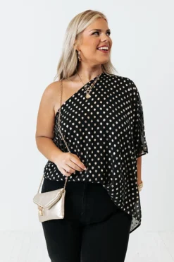 Ready To Wine Down Polka Dot Top Curves -Jacket and Coats Shop 2109152800000 2021113008315900 402d7dccready to wine down polka dot top curves