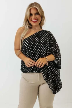 Ready To Wine Down Polka Dot Top Curves -Jacket and Coats Shop 2109152800000 2022112214554200 0df5bcbcready to wine down polka dot top curves