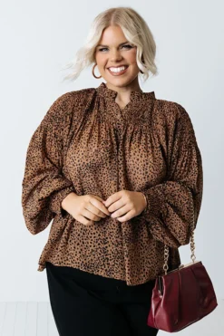 Nights In LA Leopard Top Curves