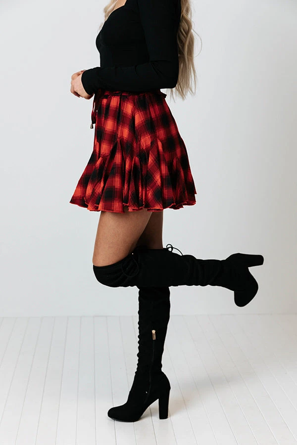 Small Town Holiday Skort In Red 5 Small Town Holiday Skort In Red - Image 5