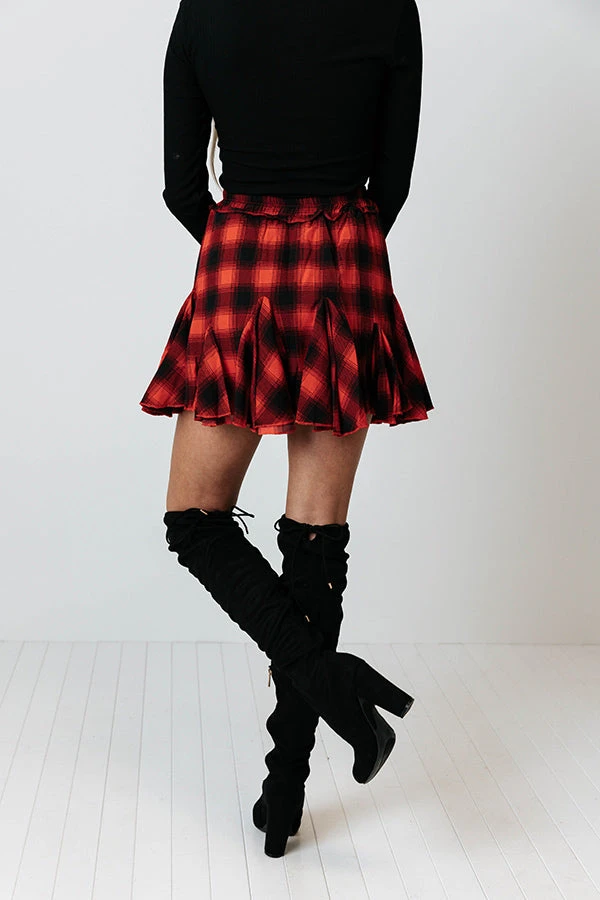 Small Town Holiday Skort In Red 6 Small Town Holiday Skort In Red - Image 6