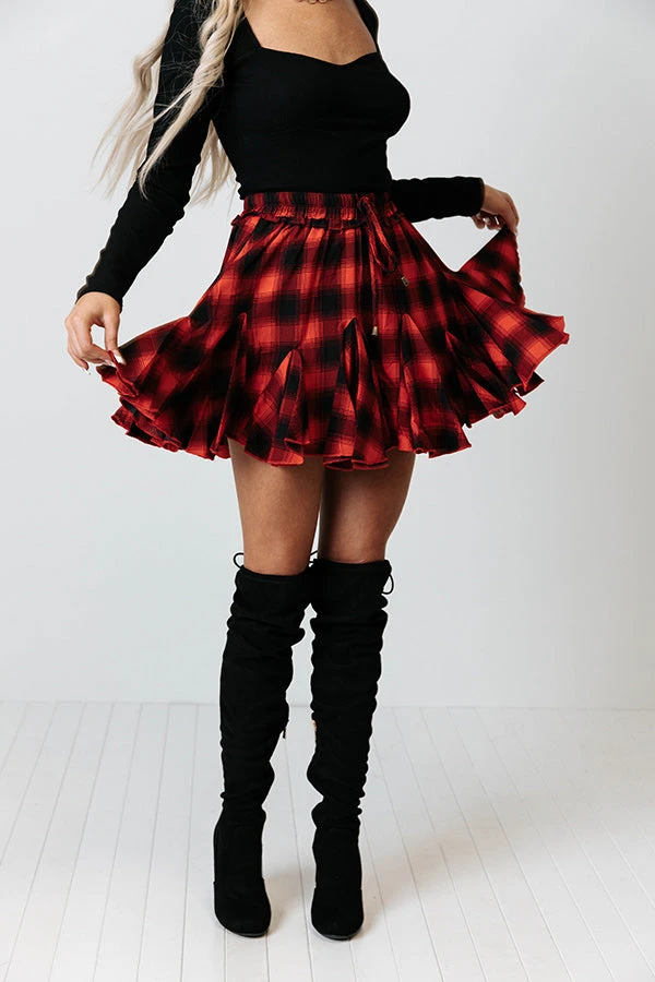 Small Town Holiday Skort In Red 3 Small Town Holiday Skort In Red - Image 3