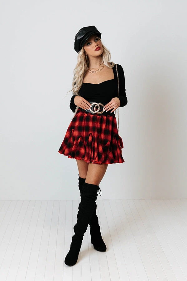 Small Town Holiday Skort In Red 2 Small Town Holiday Skort In Red - Image 2