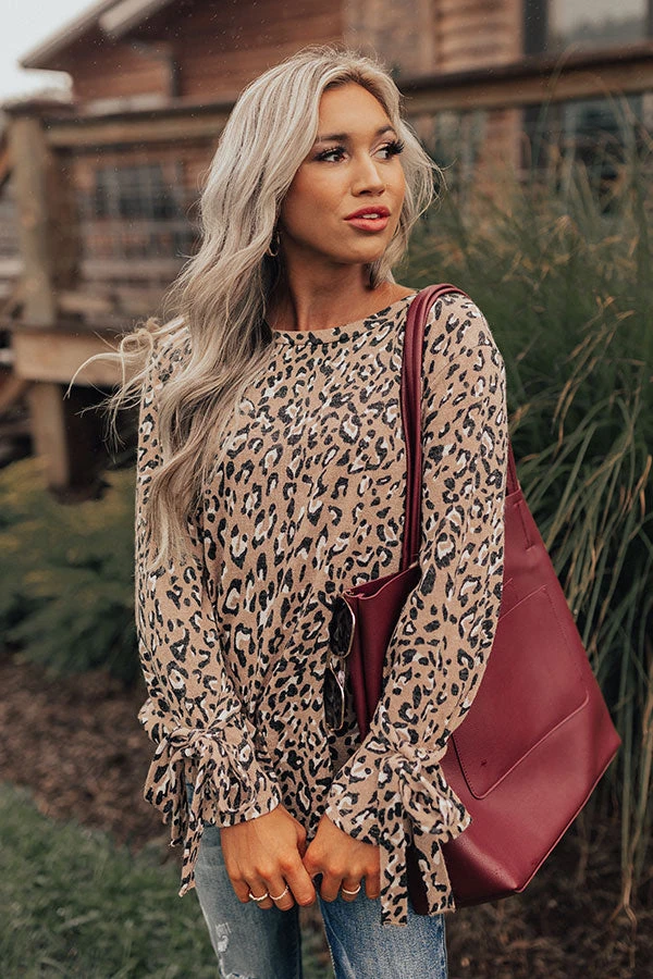 Expert Kindness Leopard Shift Top In Iced Latte 1 Expert Kindness Leopard Shift Top In Iced Latte