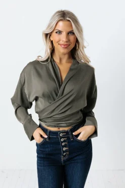 PR Move Tie Top In Olive -Jacket and Coats Shop 2110268696000 2021113009012600 6e01bec3pr move tie top in olive
